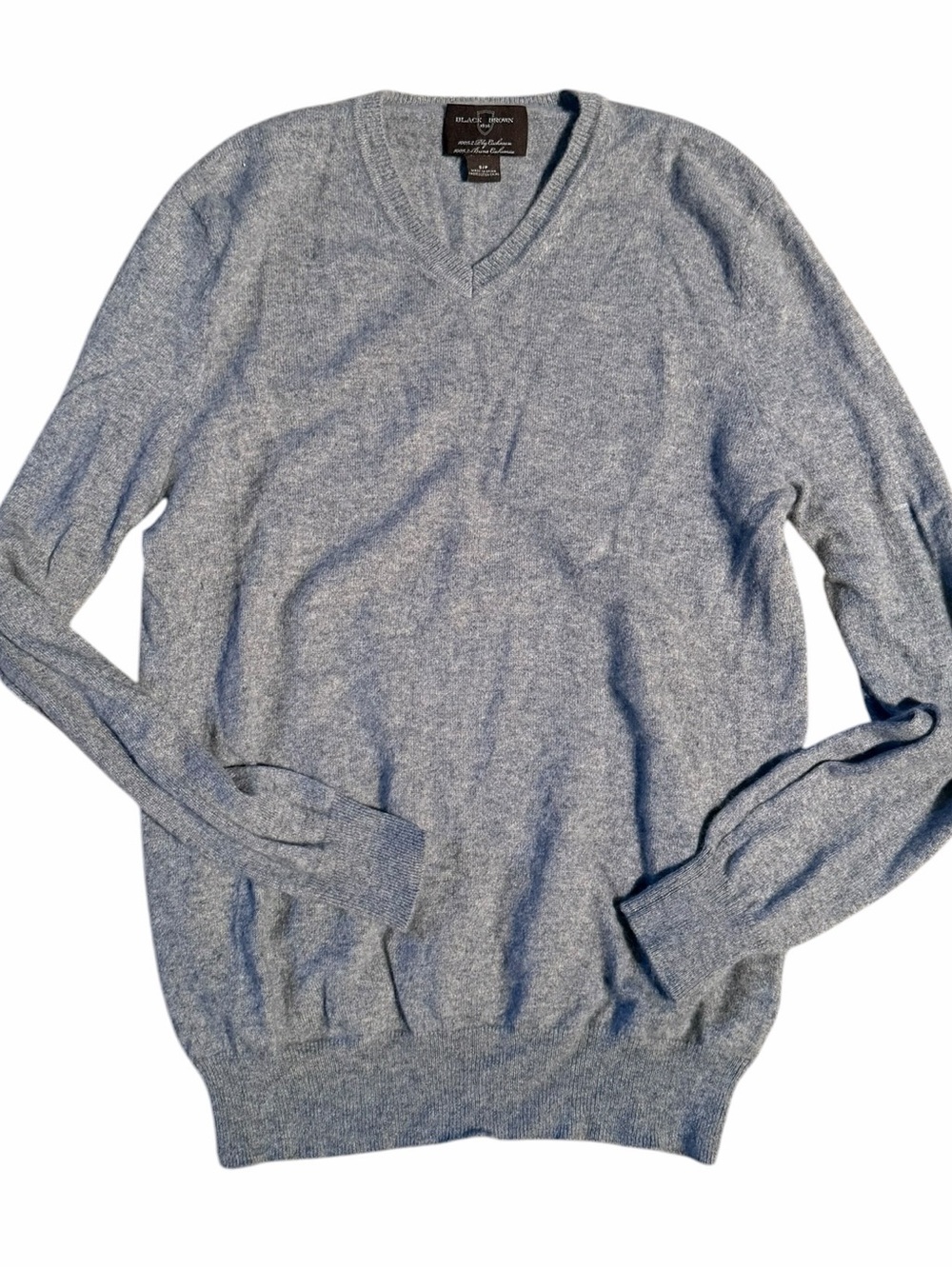 Light Gray V-Neck Men's cashmere Sweater S